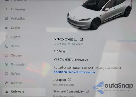 2025 Tesla Model 3 Long Range Rear-Wheel Drive/Standard Rear-Wheel Drive from USA, damaged, VIN 5YJ3E1EA4SF012825